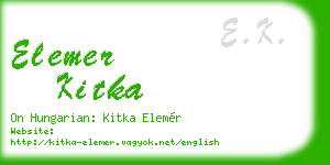 elemer kitka business card